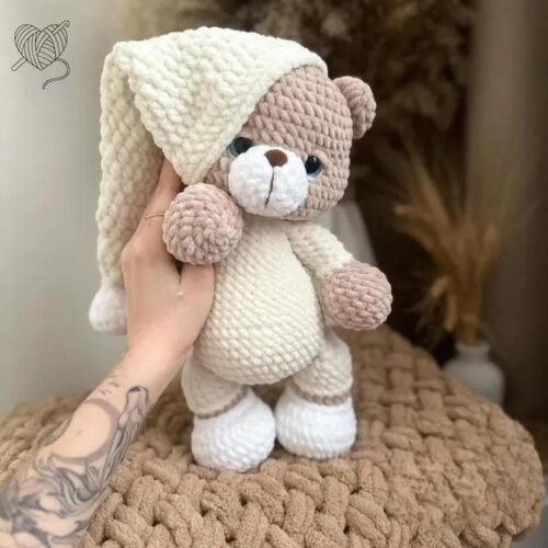 Receita Urso Dorminhoco Amigurumi