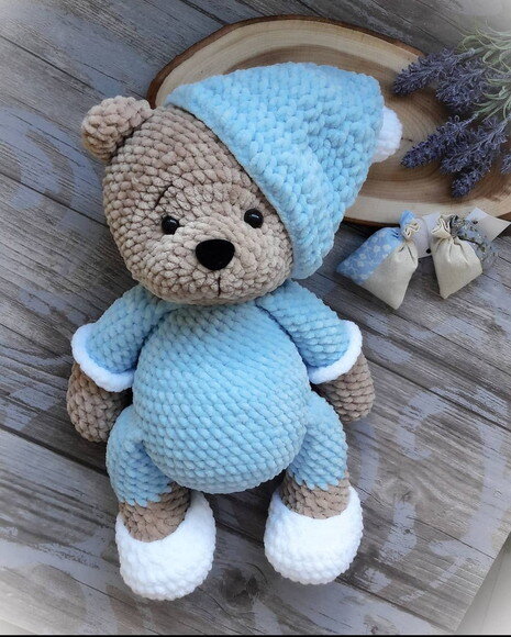 Receita Urso Dorminhoco Amigurumi