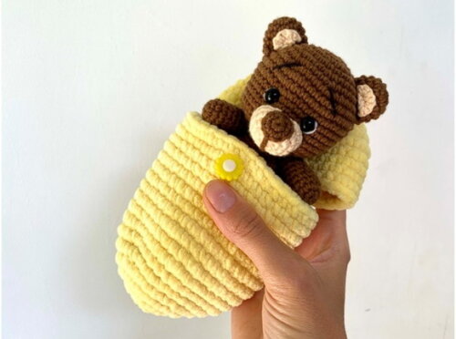 Receita Urso na Bolsa Amigurumi