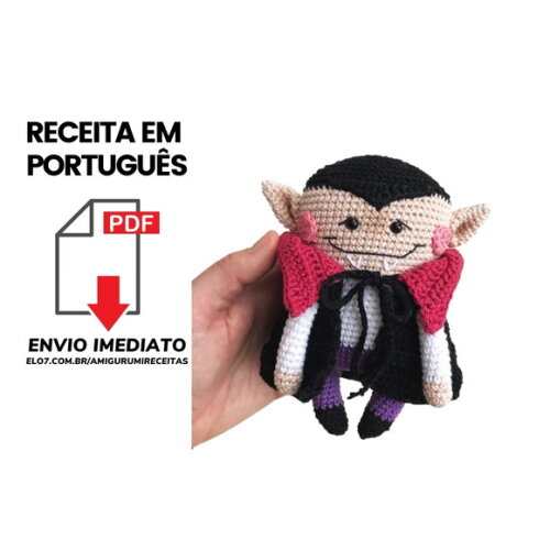 Receita Vampiro Amigurumi