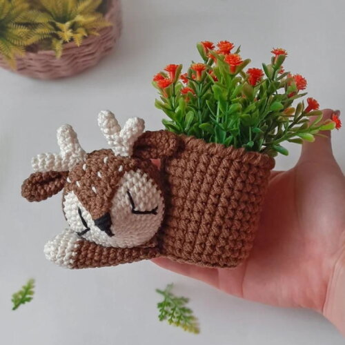 Receita Vaso de Planta Amigurumi