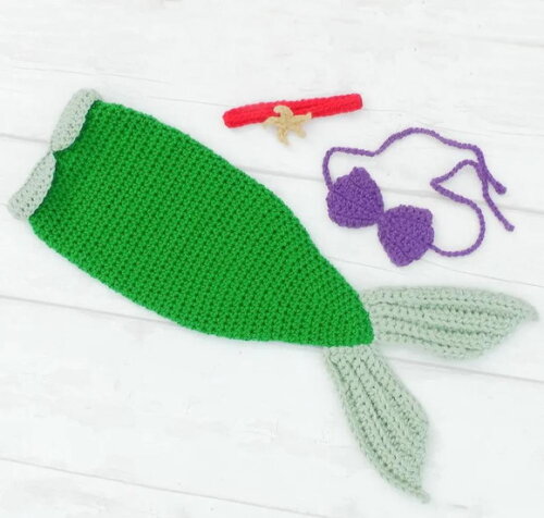 Receita Vestido Ariel Amigurumi
