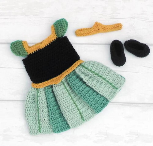Receita Vestido Anna Amigurumi