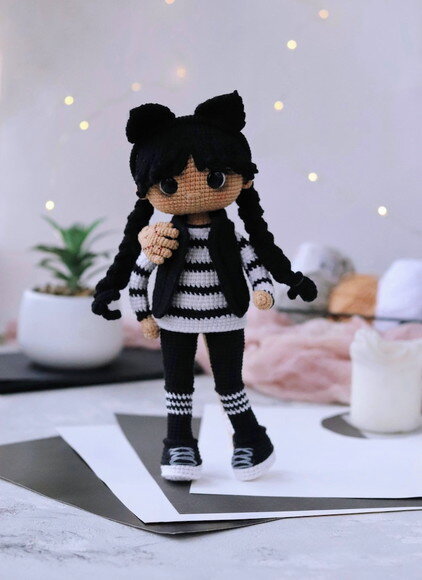 Receita Wandinha Amigurumi