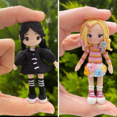 Receita Wandinha e Enid Amigurumi