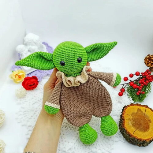 Receita Yoda Naninha Amigurumi