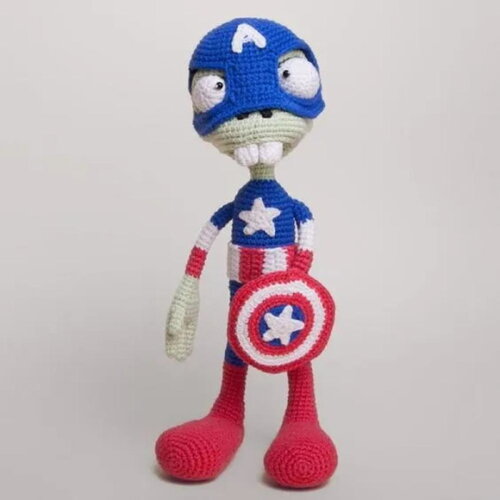 Receita Zombie Capitão Amigurumi