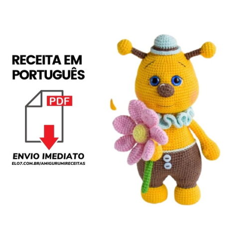 Receitas em PDF - Abelha Amigurumi