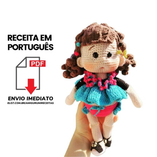 Receitas em PDF - Boneca Amigurumi