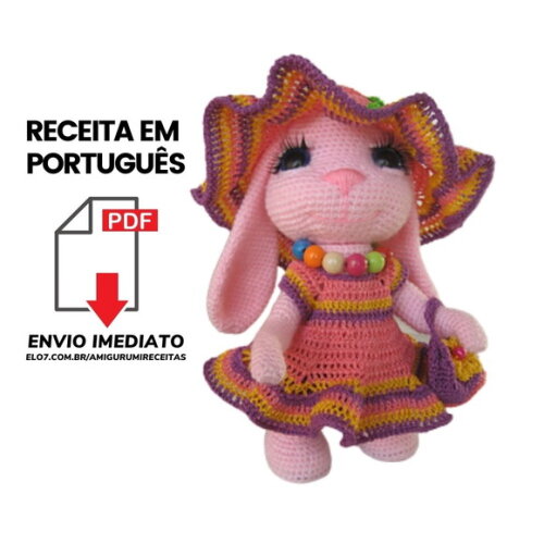 Receitas em PDF - Coelha Amigurumi