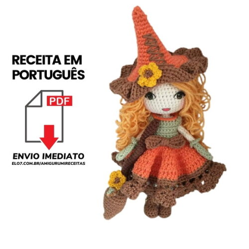 Receitas em PDF - Bruxinha Amigurumi