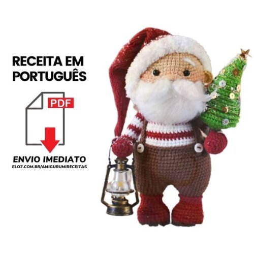 Receitas em PDF - Papai Noel Amigurumi