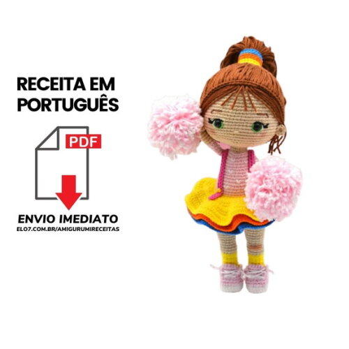 Receitas em PDF- Boneca Amigurumi