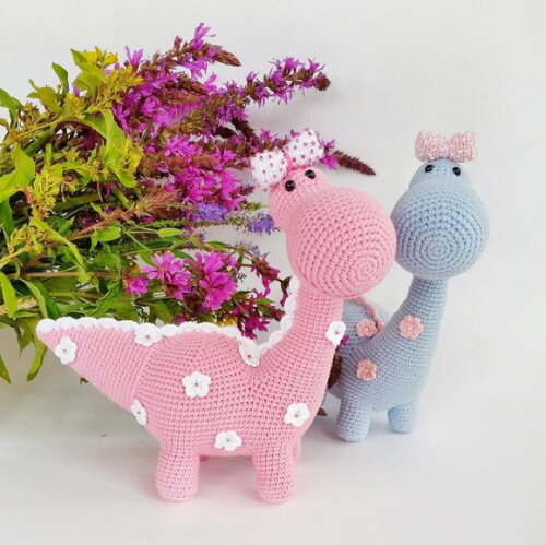 Receitas em PDF- Dinossauro Amigurumi