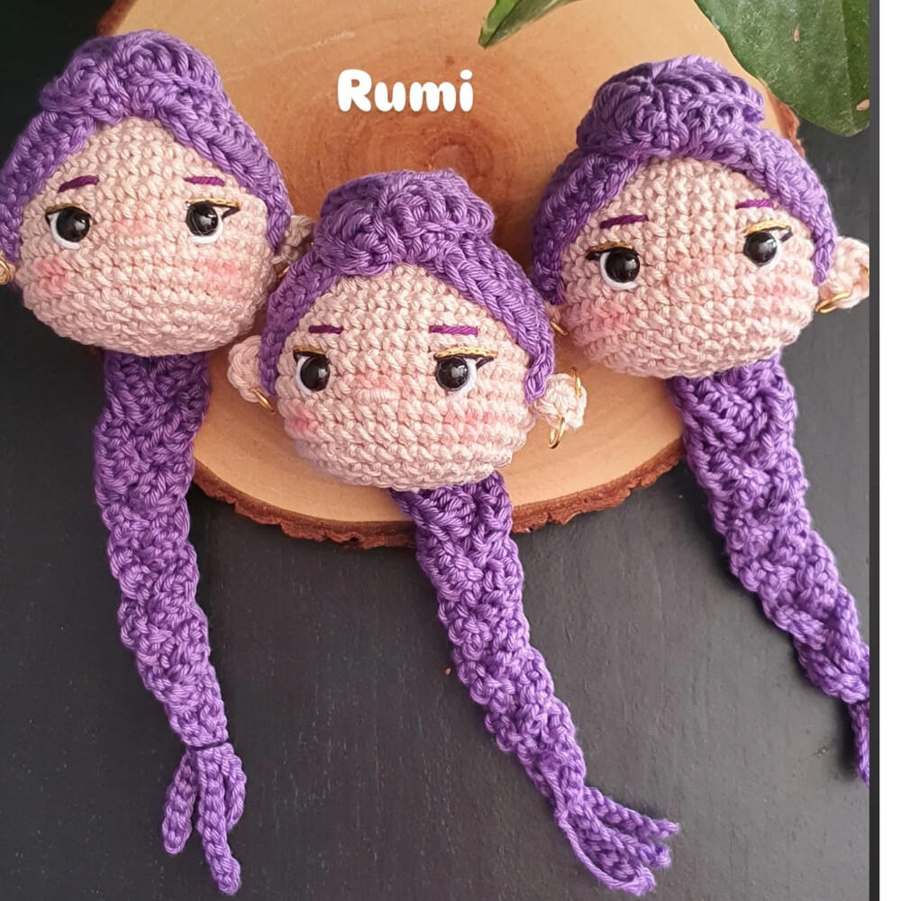 Kit Chaveiros Guerreiras K-pop Amigurumi