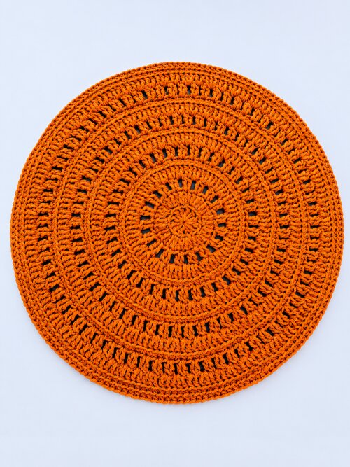 Sousplat Turim Laranja Crochê