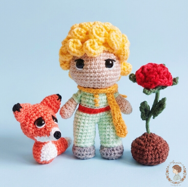 Pequeno Príncipe, Rosa & Raposa (Chibi)- Versão Verde