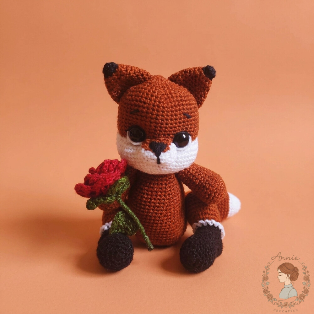 Boneco de Crochê Pequeno Príncipe, Rosa e Raposa Amigurumi