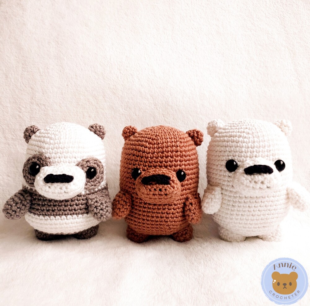 Bonecos de Crochê Ursinhos Na Caixinha Amigurumi