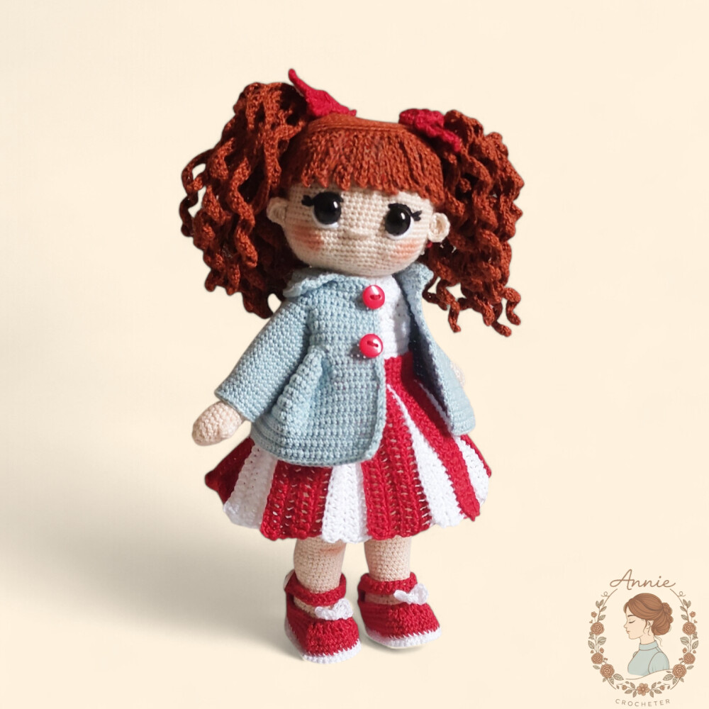 Boneca Ruiva de Crochê Enola Amigurumi