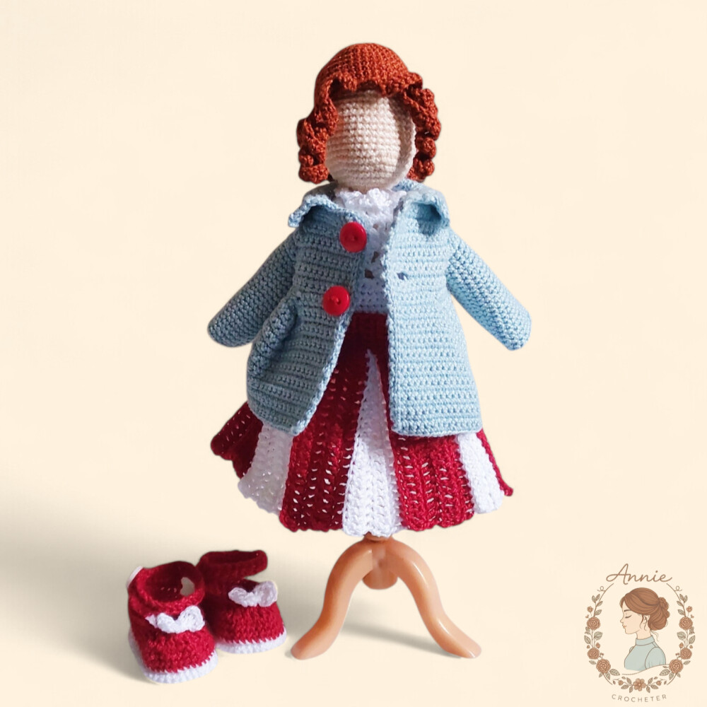 Boneca Ruiva de Crochê Enola Amigurumi