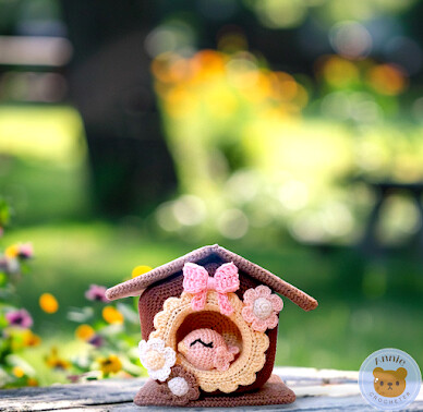 Casa de Pássaro de Crochê Amigurumi