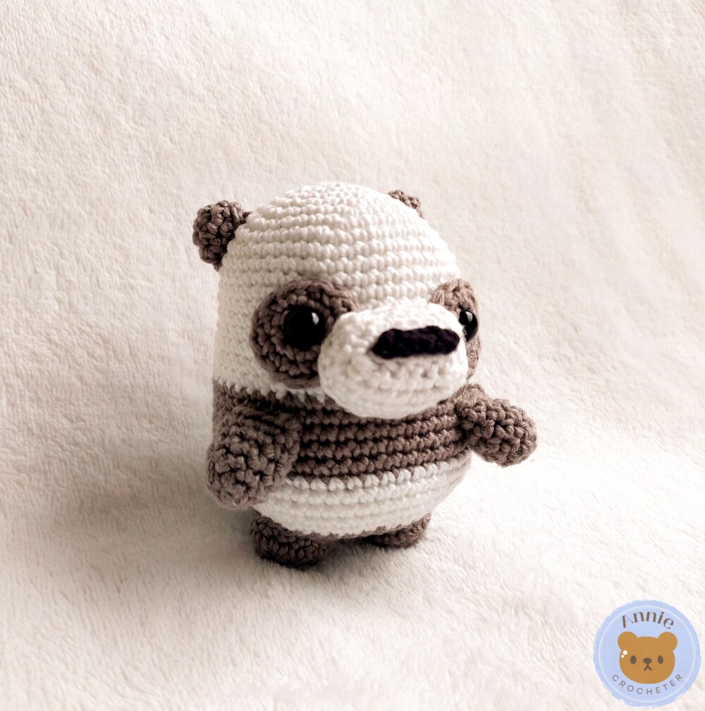 Ursinho Panda de Crochê Amigurumi
