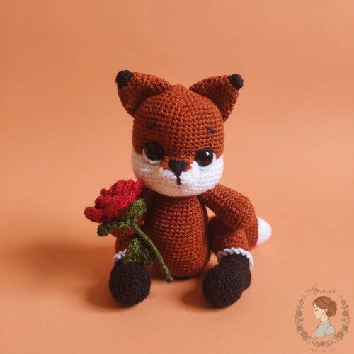 Boneco de Crochê Pequeno Príncipe, Rosa e Raposa Amigurumi
