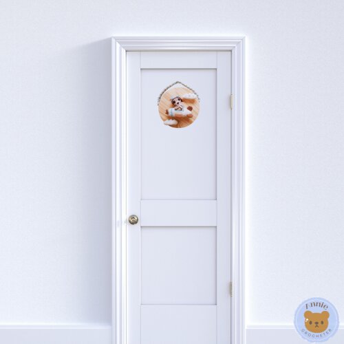 Porta Maternidade Ursinho Aviador Amigurumi Crochê