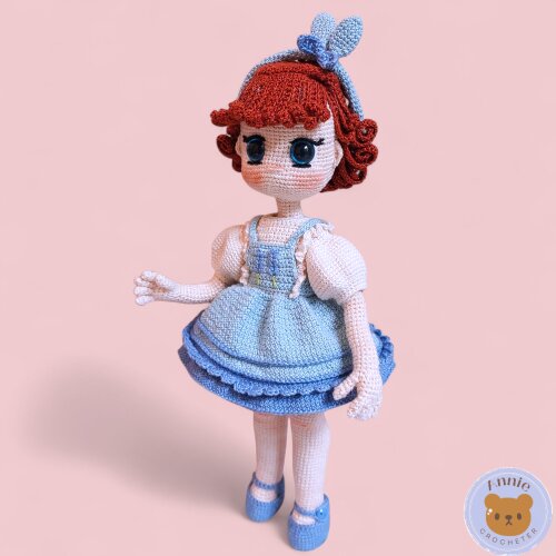 Boneca de Crochê Ruby & Coelhinha Amigurumi
