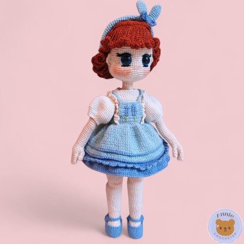 Boneca de Crochê Ruby & Coelhinha Amigurumi