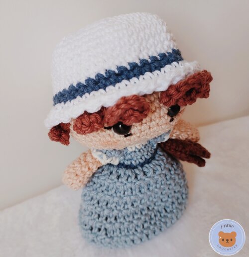 Boneca de Crochê Jane Austen Amigurumi