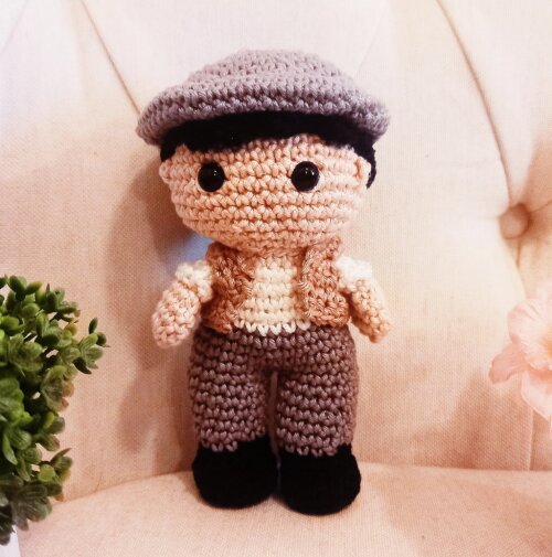 Boneco de Crochê Gilbert Blythe Amigurumi Anne de Green Gables