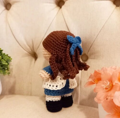 Boneca de Crochê Diana Barry Amigurumi Anne de Green Gables