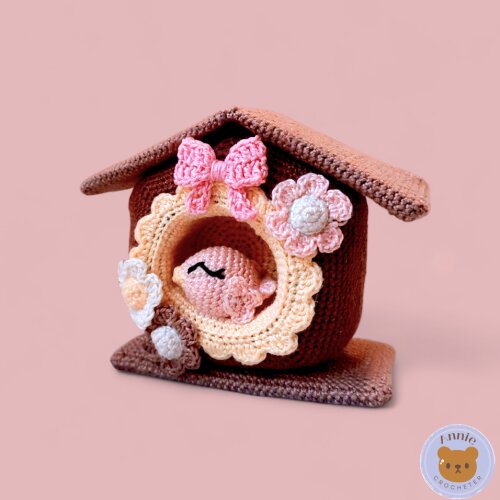 Casa de Pássaro de Crochê Amigurumi