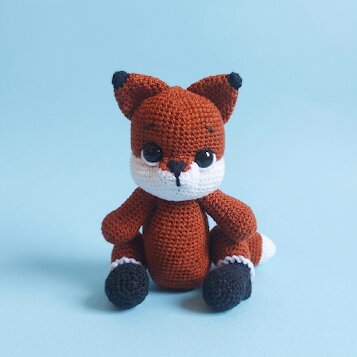 Raposa de Crochê em Miniatura Amigurumi