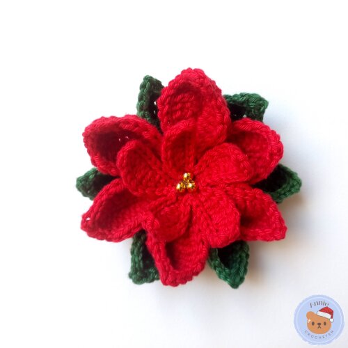 Flor de Natal de Crochê Amigurumi