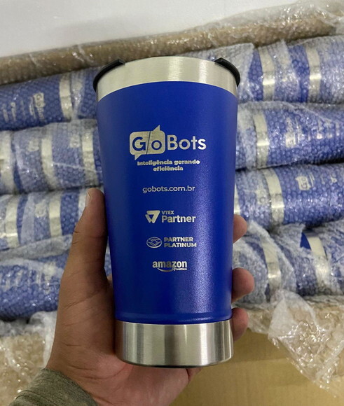 Copo Térmico Azul Personalizado Dia dos Pais