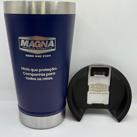 Copo Térmico Azul Marinho Personalizado Dia dos Pais