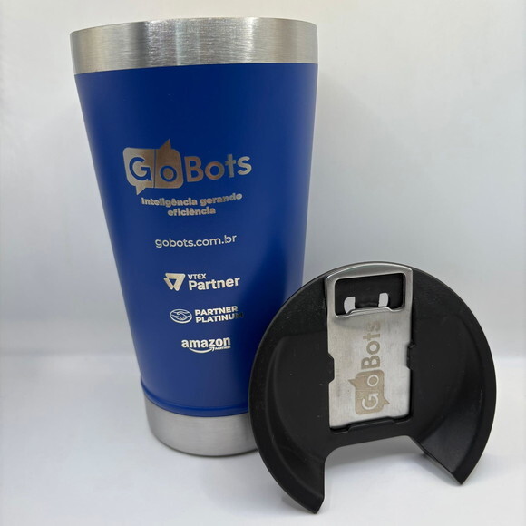 Copo Térmico Azul Royal Personalizado Dia dos Pais