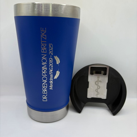 Copo Térmico Azul Royal Personalizado Dia dos Pais