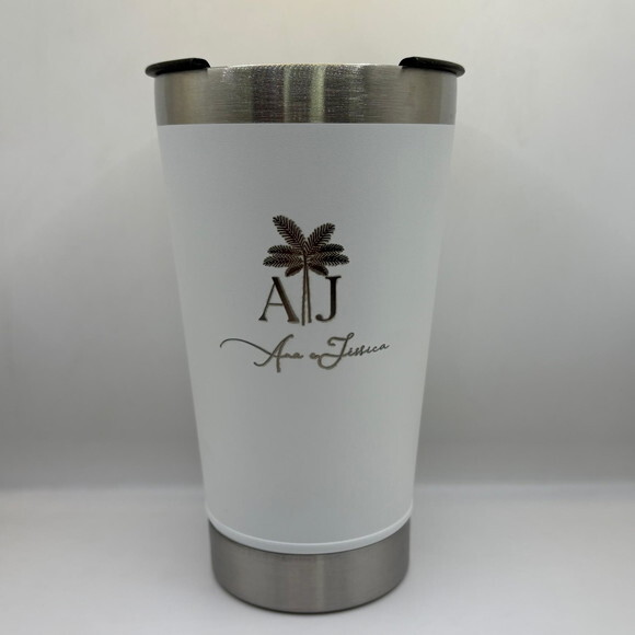 Copo Térmico Branco Personalizado Brinde Casamento
