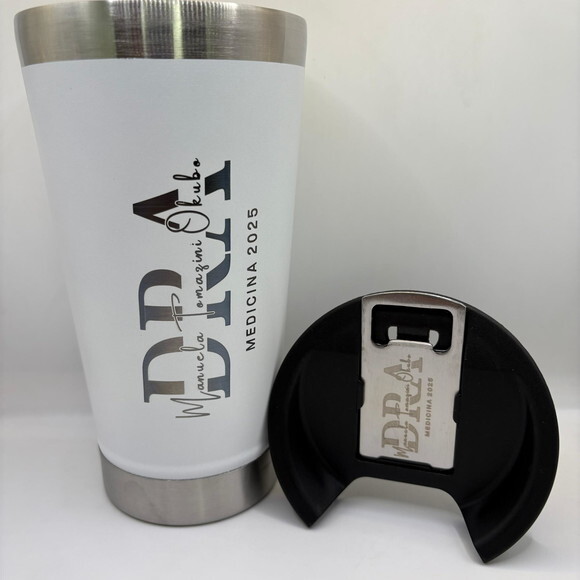 Copo Térmico Branco Personalizado Brinde Corporativo