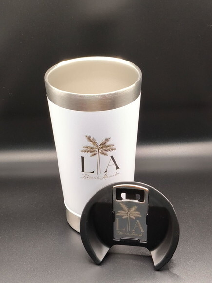 Copo Térmico Branco Personalizado Brinde Casamento