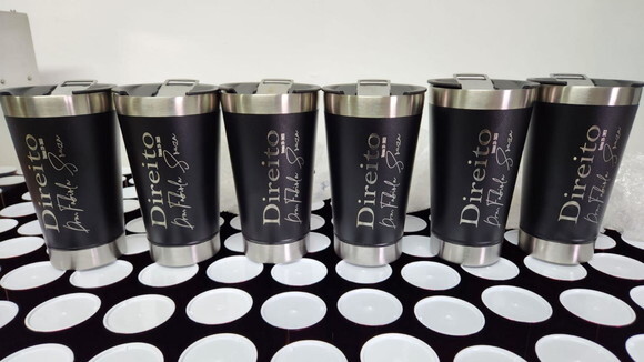 Copo Térmico Personalizado para Casamento Preto