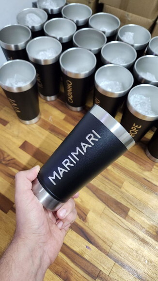 Copo Térmico Personalizado para Casamento Preto
