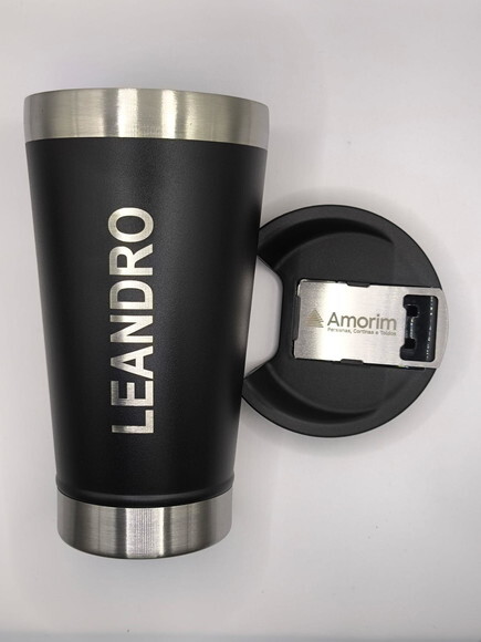 Copo Térmico Preto Personalizado Brinde Corporativo