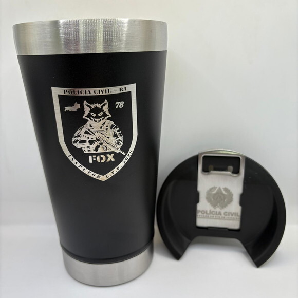 Copo Térmico Preto Personalizado Brinde Eventos