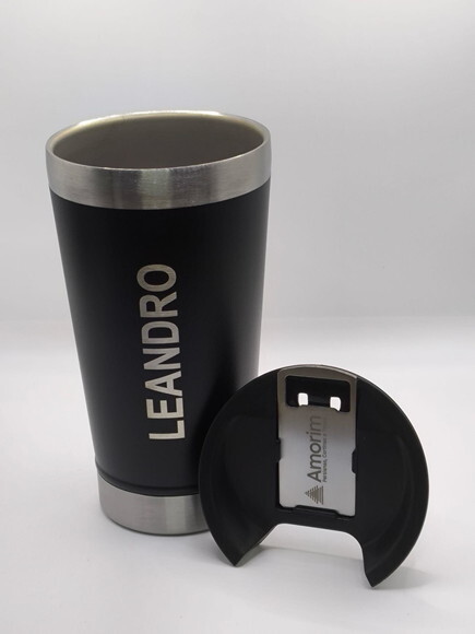 Copo Térmico Preto Personalizado Brinde Corporativo