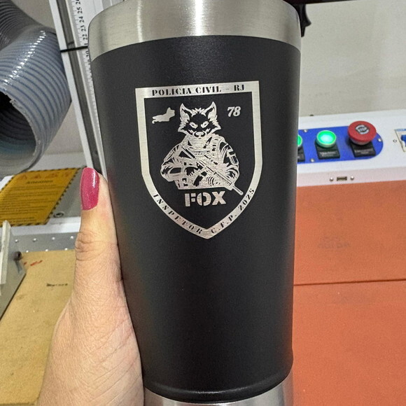 Copo Térmico Preto Personalizado Brinde Eventos